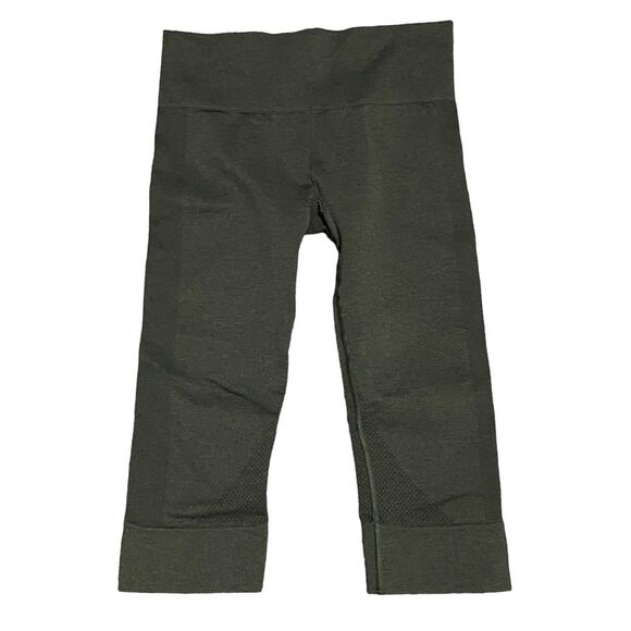 Lululemon Size 6 Seamlessly Street Crop Leggings Heathered Gator Green - Picture 7 of 12